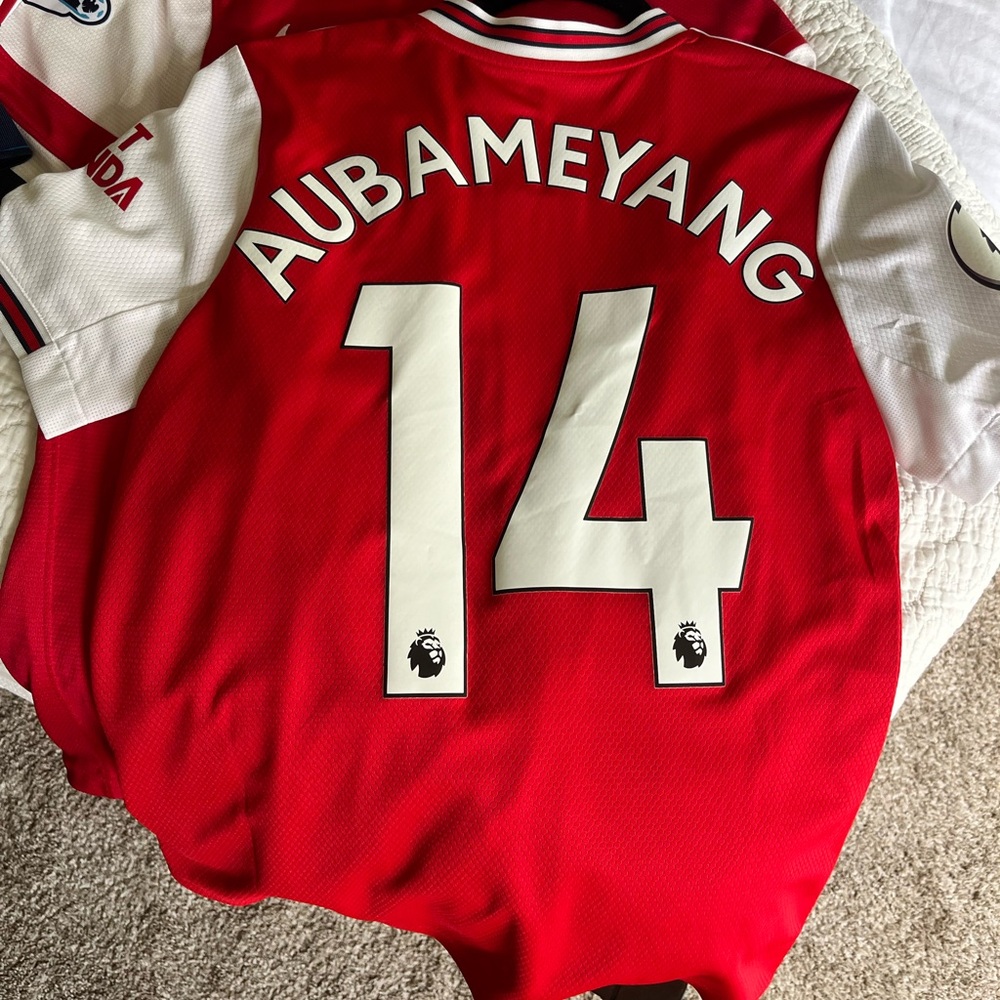 Arsenal 2019-2020 Home Adidas shirt jersey kit #14 Aubameyang Size-Youth L